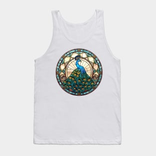 Stained Glass Peacock #2 Tank Top